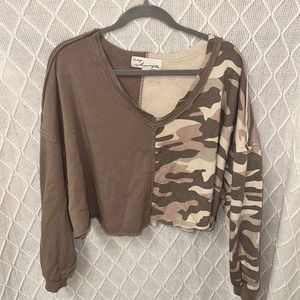 Cropped sweatshirt. Love this so much!!!